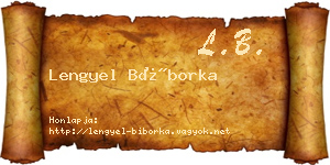 Lengyel Bíborka névjegykártya