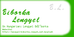 biborka lengyel business card